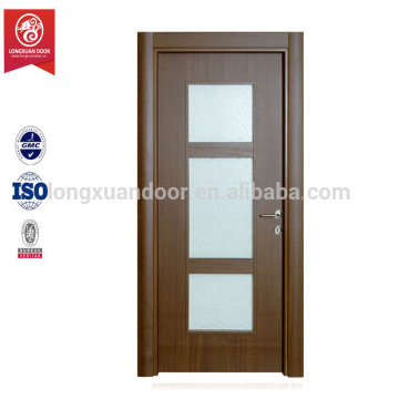 Intérieur pvc mdf porte vitrée en verre